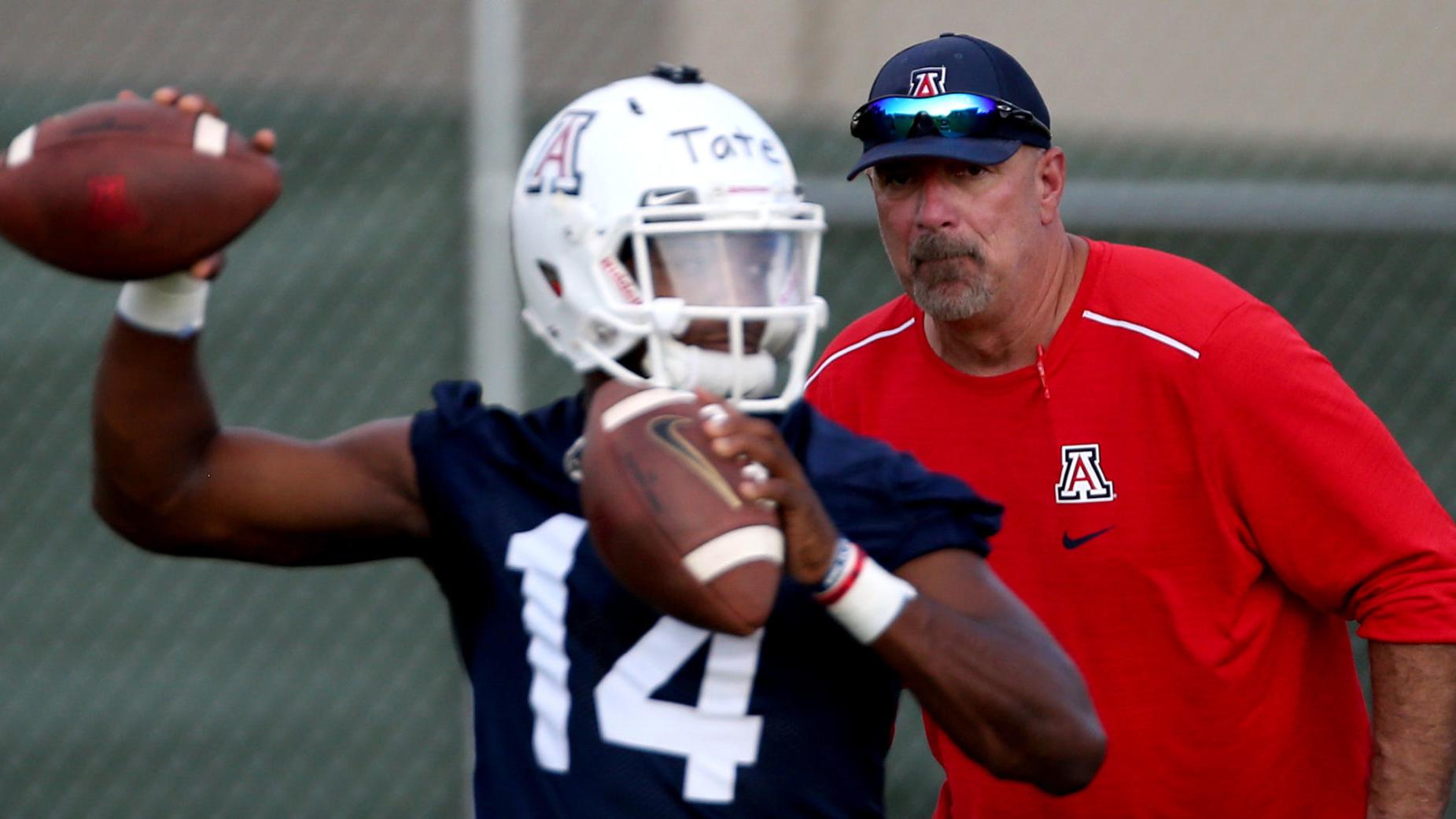 Arizona Wildcats OC Noel Mazzone: Khalil Tate is ‘further along than I anticipated’